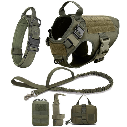 Dog Collar Military Dog Harness And Leash Set