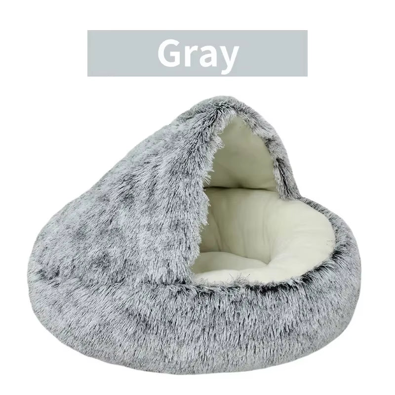 Cozy 2-in-1 Plush Cat Bed