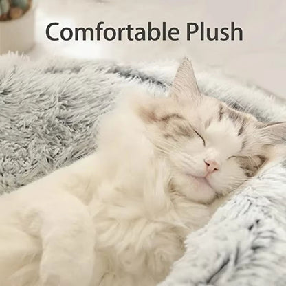 Cozy 2-in-1 Plush Cat Bed