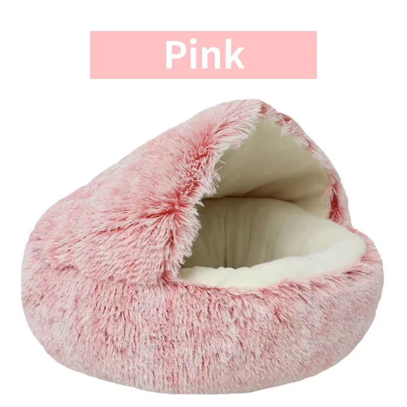Cozy 2-in-1 Plush Cat Bed