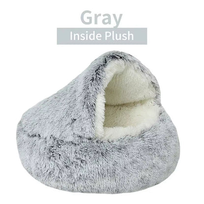 Cozy 2-in-1 Plush Cat Bed