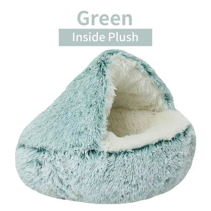 Cozy 2-in-1 Plush Cat Bed