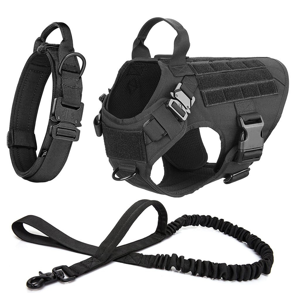 Dog Collar Military Dog Harness And Leash Set