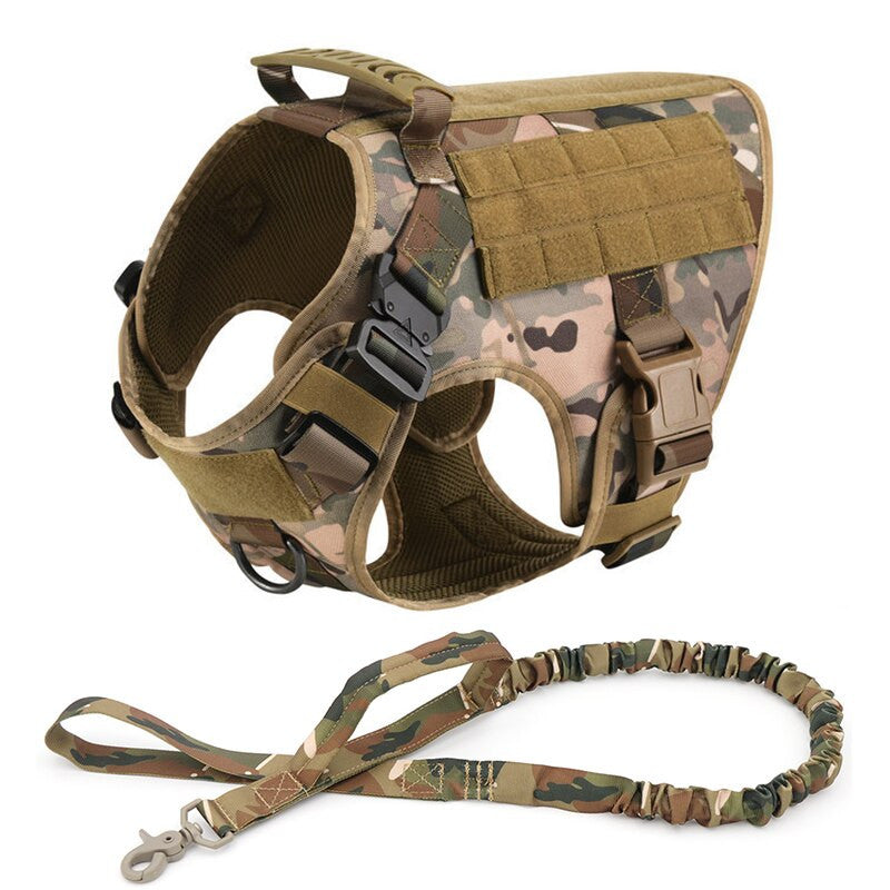 Dog Collar Military Dog Harness And Leash Set